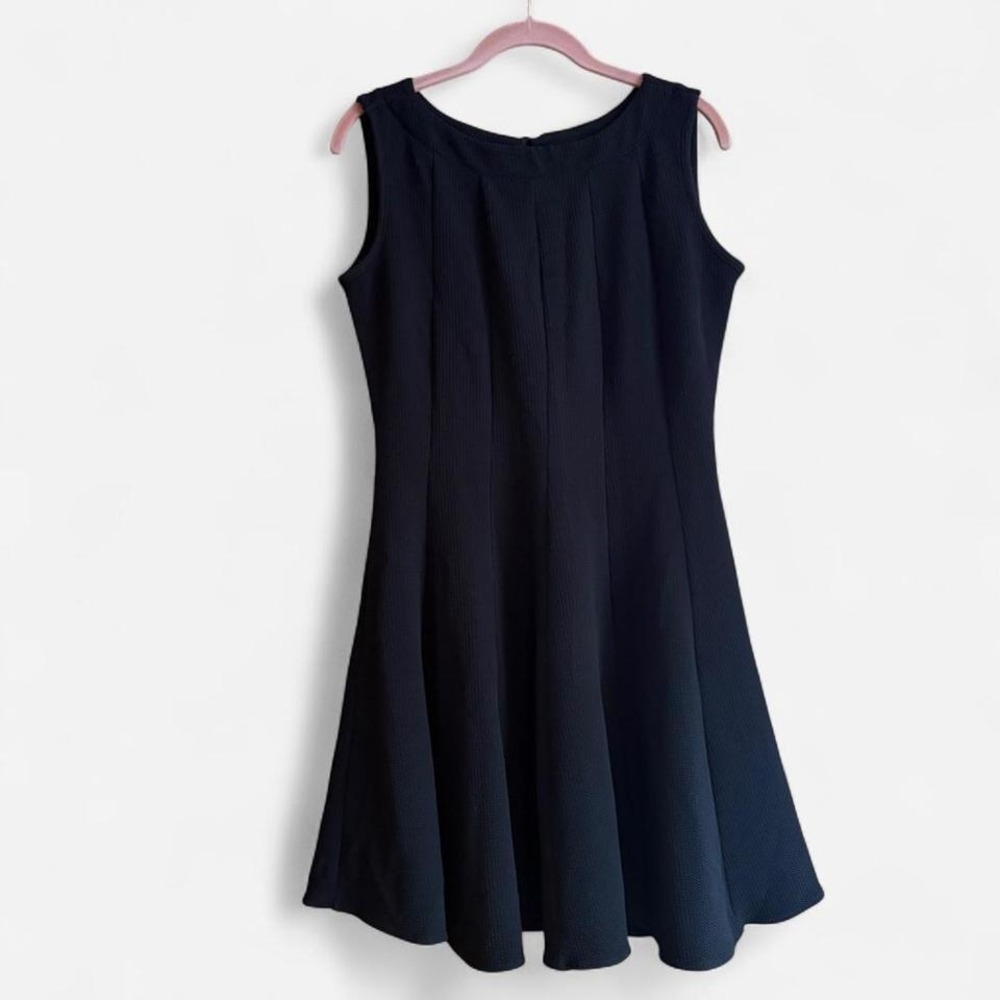 Black‎ sleeveless mini dress paneled retro mod twee S small fit flare Jackie O